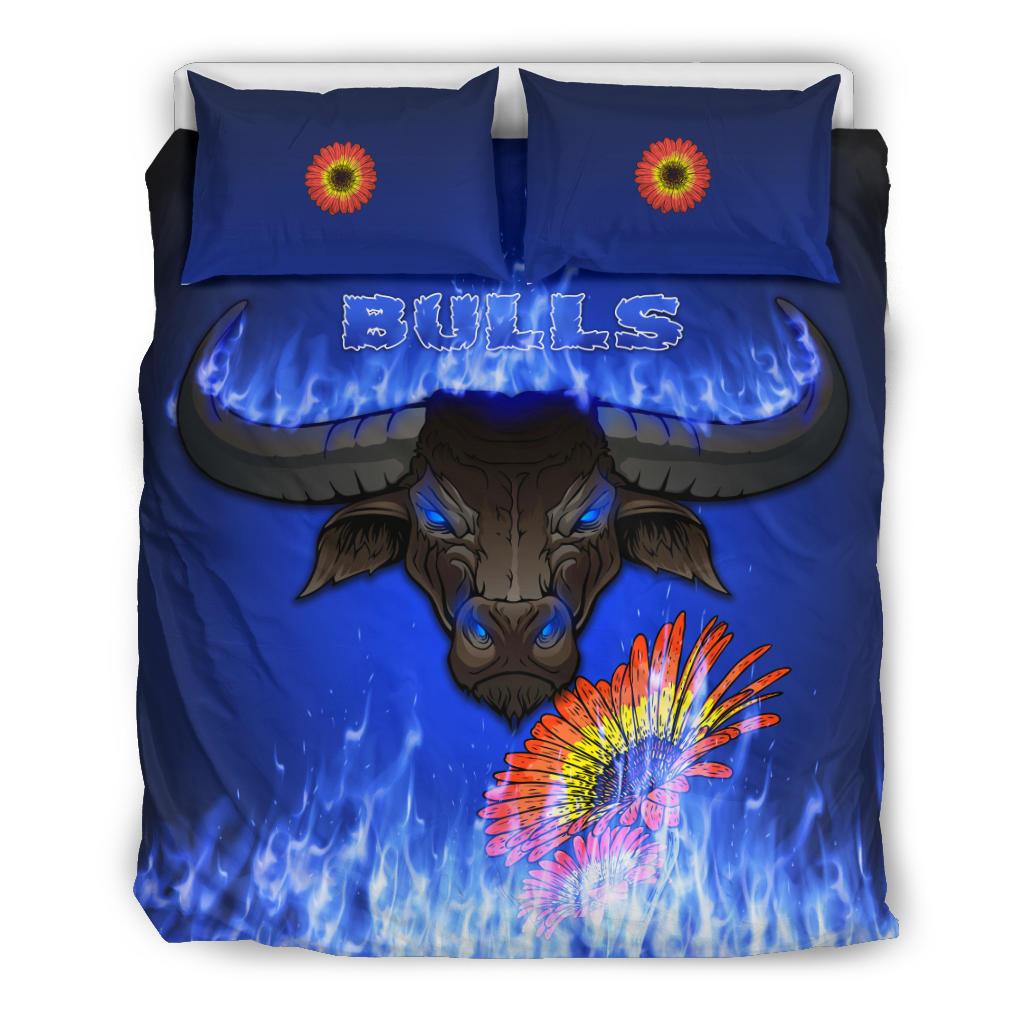 Blue Super Rugby Bedding Set Bulls Barberton Daisy - Vibe Hoodie Shop