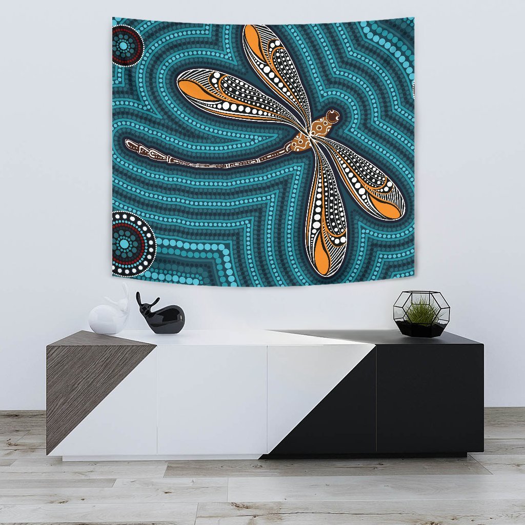 Aboriginal Tapestry, Indigenous Dragonfly - Vibe Hoodie Shop