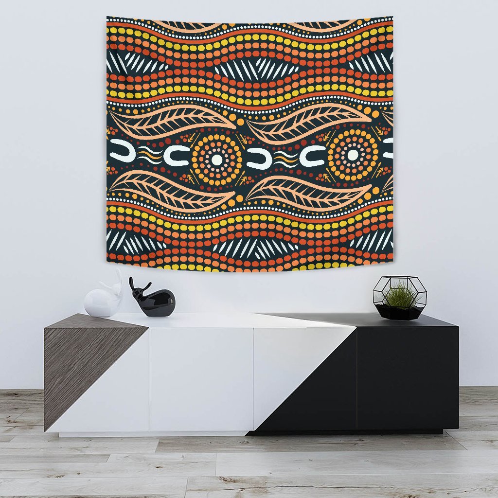 Aboriginal Tapestry, Indigenous Dot Painting - Vibe Hoodie Shop