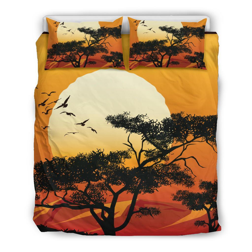 Bedding Set - Sunset And Tree In Australia - Vibe Hoodie Shop