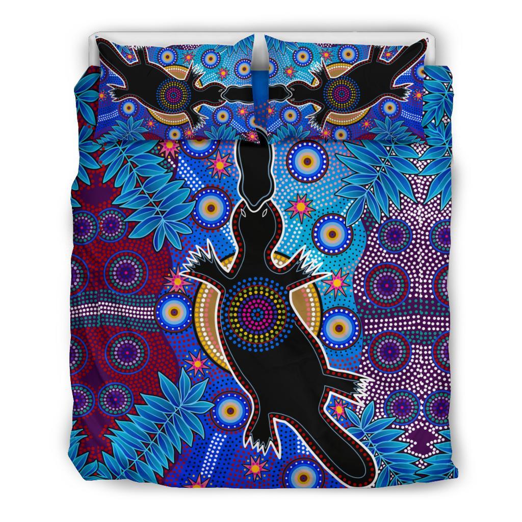 Aboriginal Bedding Set - Indigenous Platypus - Vibe Hoodie Shop