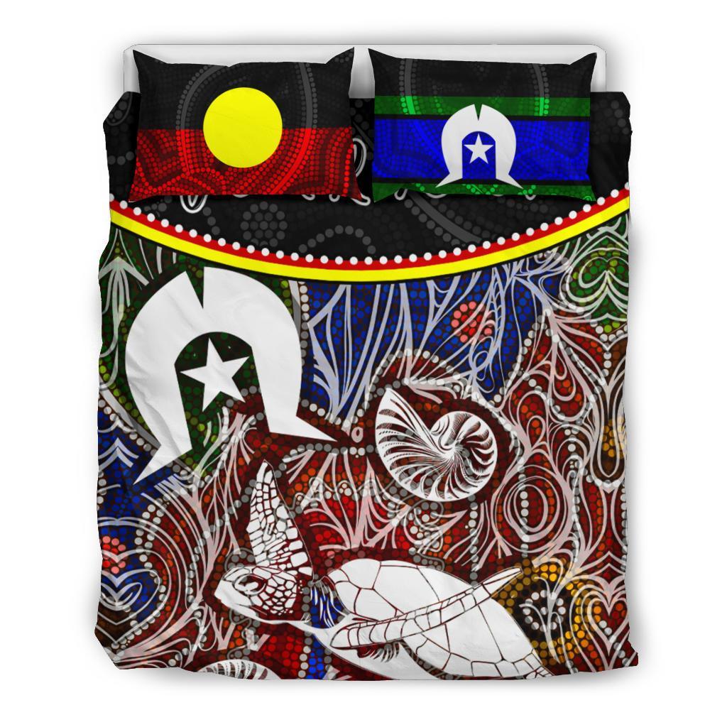 Personalised Bedding Set - Aboriginal Dot In NAIDOC Week Style - Vibe Hoodie Shop