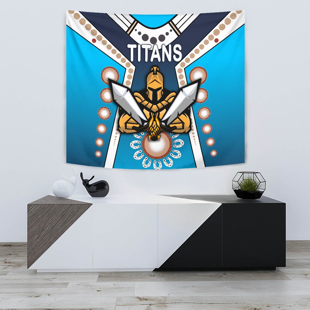 Gold Coast Tapestry Titans Gladiator Simple Indigenous - Vibe Hoodie Shop