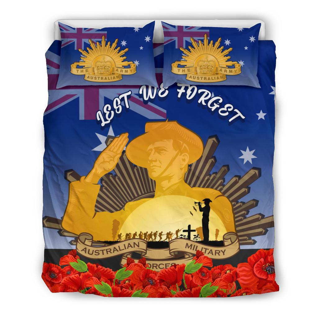 Bedding Set - Australia ANZAC Day 2020 And Soldiers - Vibe Hoodie Shop