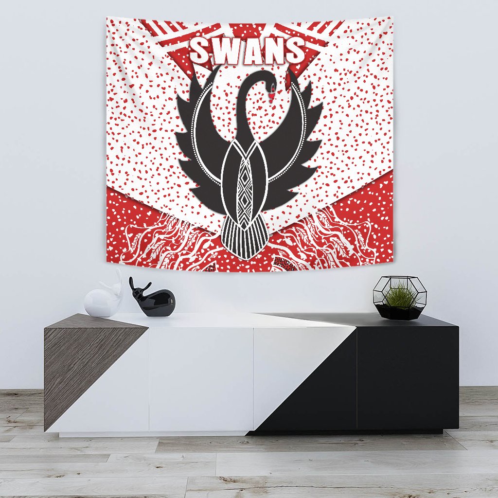 Sydney Tapestry Indigenous Swans - Vibe Hoodie Shop