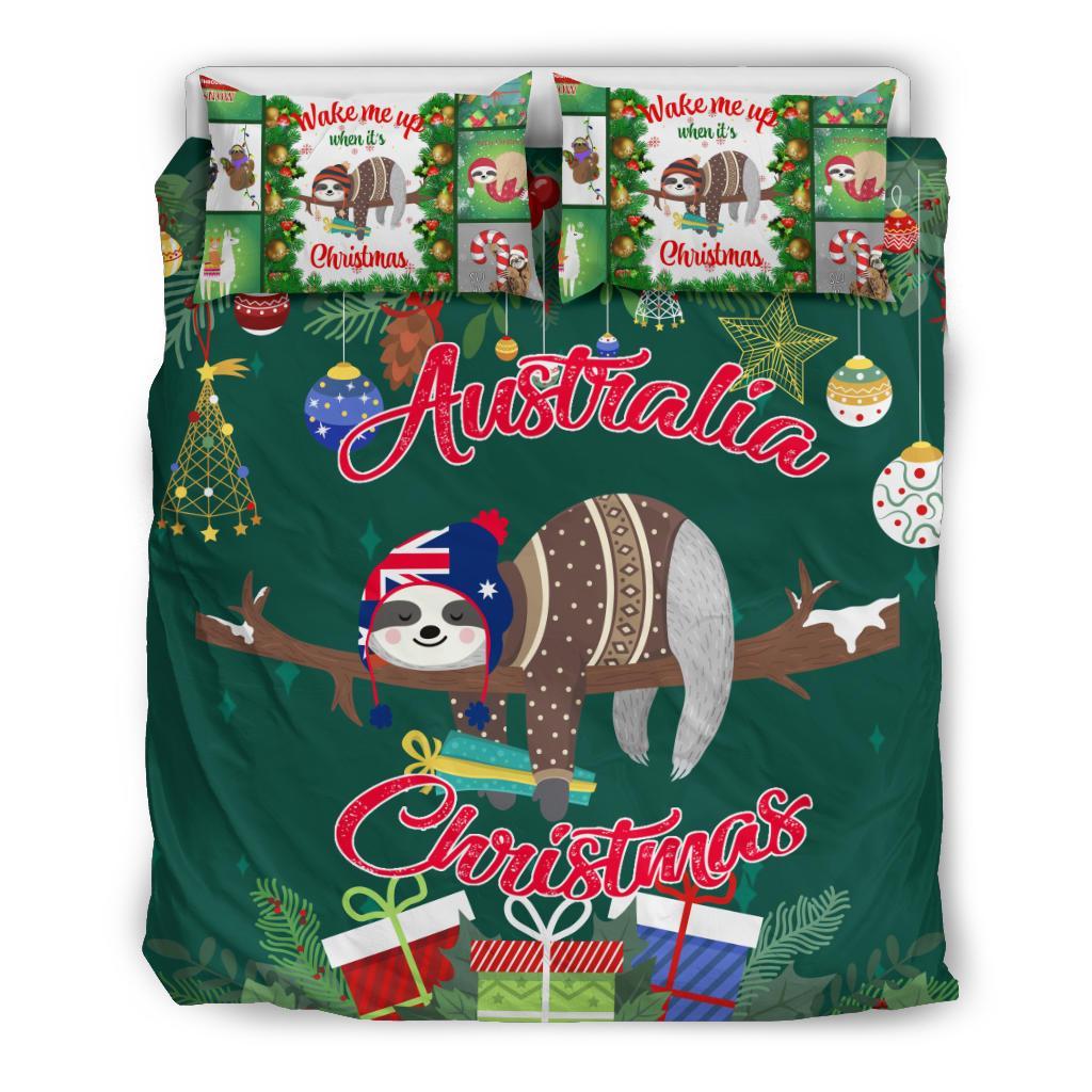 Australia Christmas Bedding Set Green - Merry Christmas - Vibe Hoodie Shop