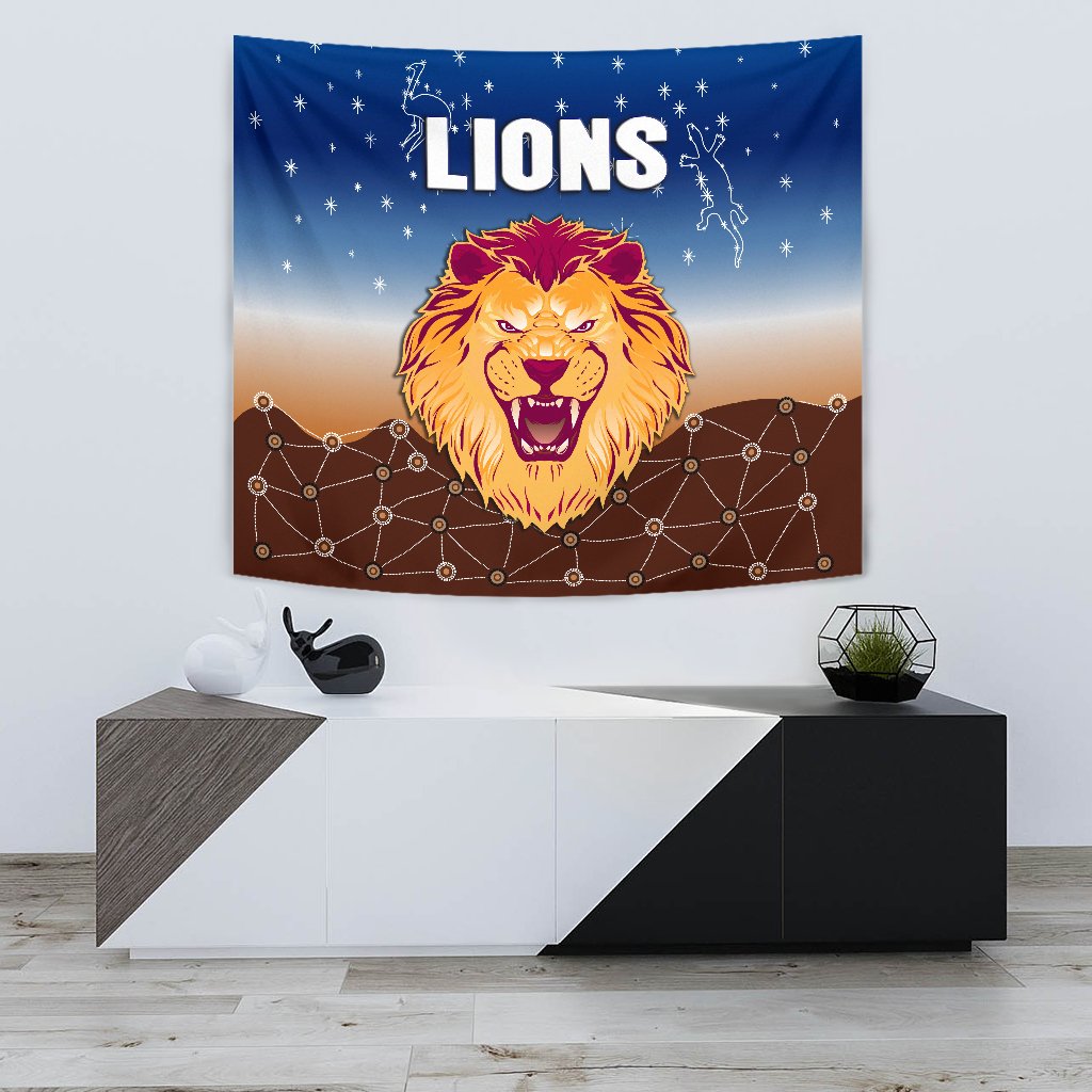 Brisbane Lions Tapestry Simple Indigenous - Vibe Hoodie Shop