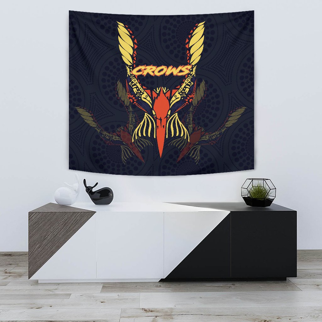 Adelaide Tapestry Simple Indigenous Crows - Vibe Hoodie Shop