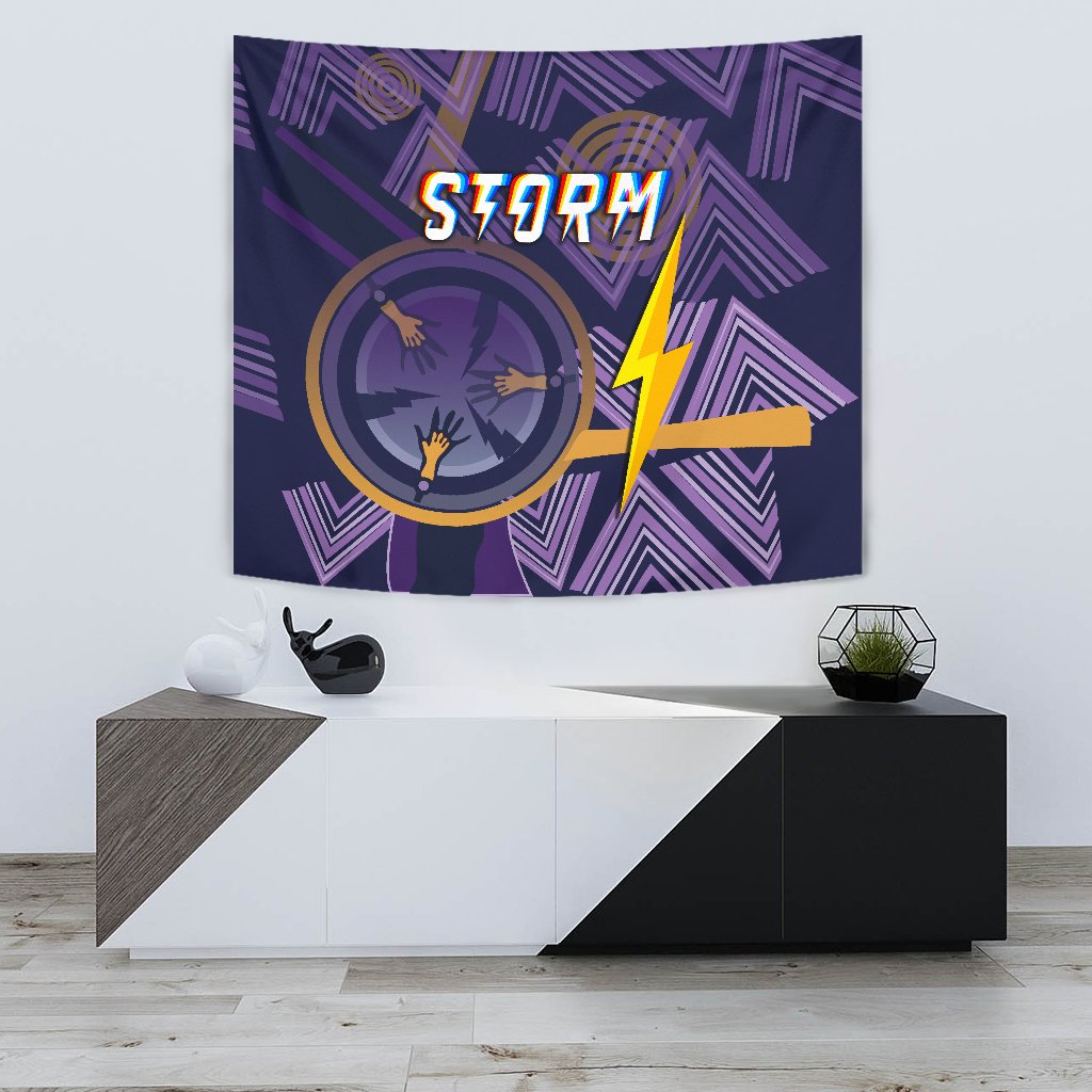 Melbourne Storm Tapestry Simple Indigenous - Purple - Vibe Hoodie Shop