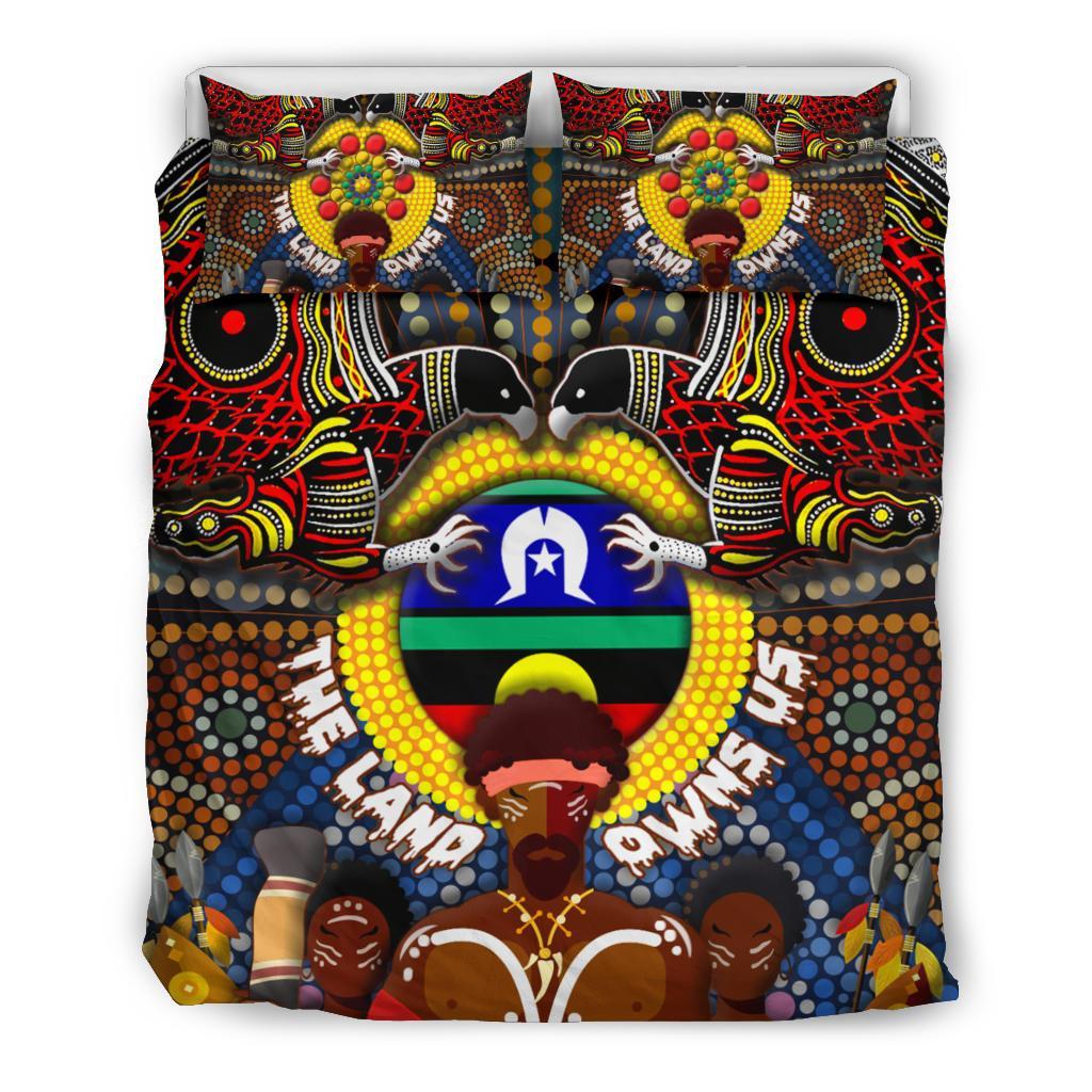 The Land Owns Us Aboriginal Bedding Set - Vibe Hoodie Shop