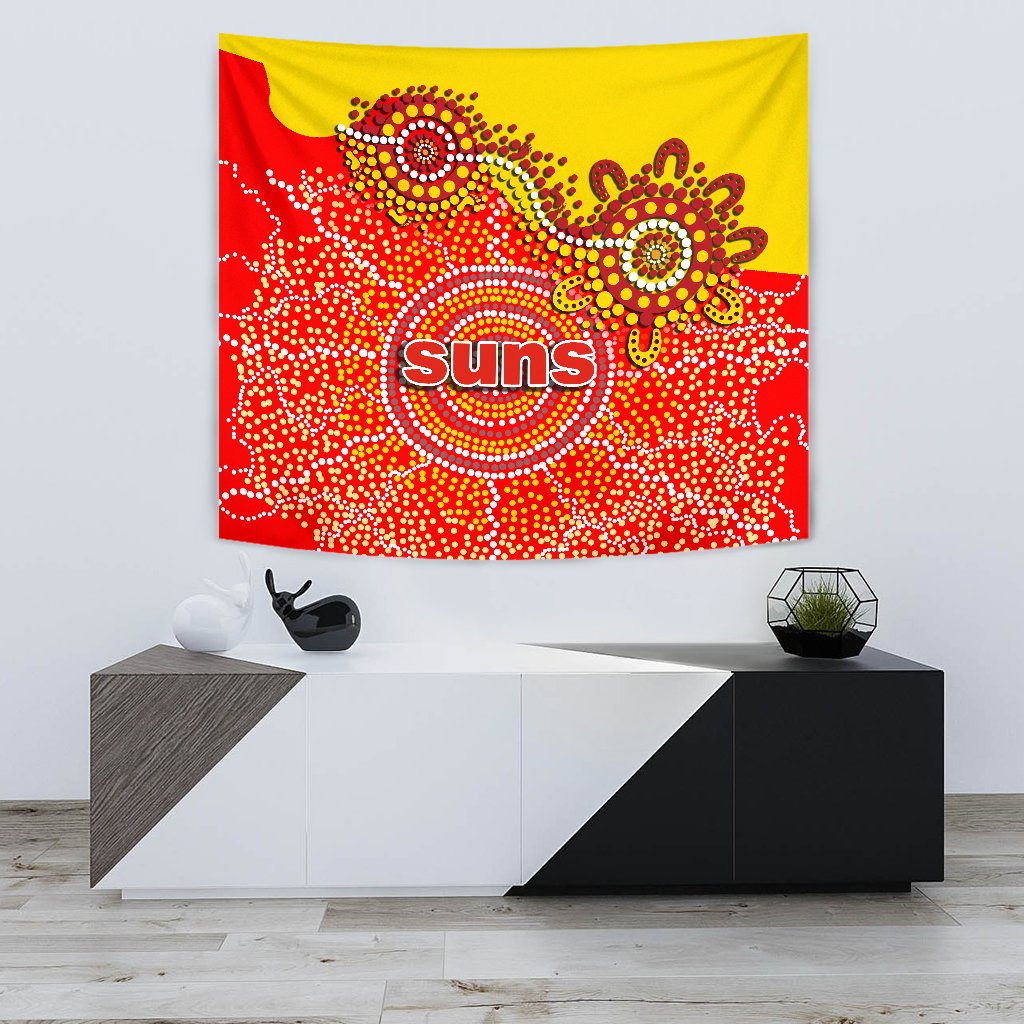 Gold Coast Tapestry Suns Aboriginal - Vibe Hoodie Shop