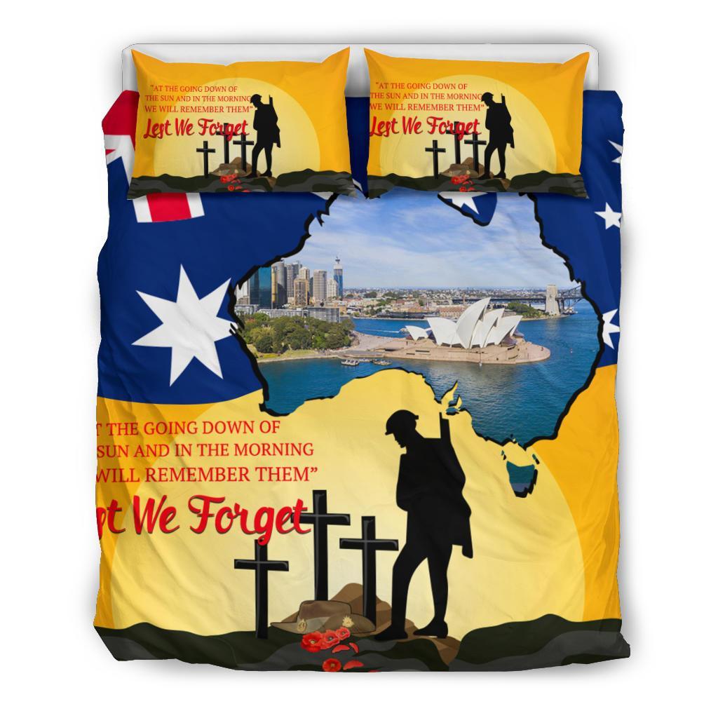 ANZAC Day Bedding Set - Today's Peace Is Yesterday's Sacrifice - Vibe Hoodie Shop