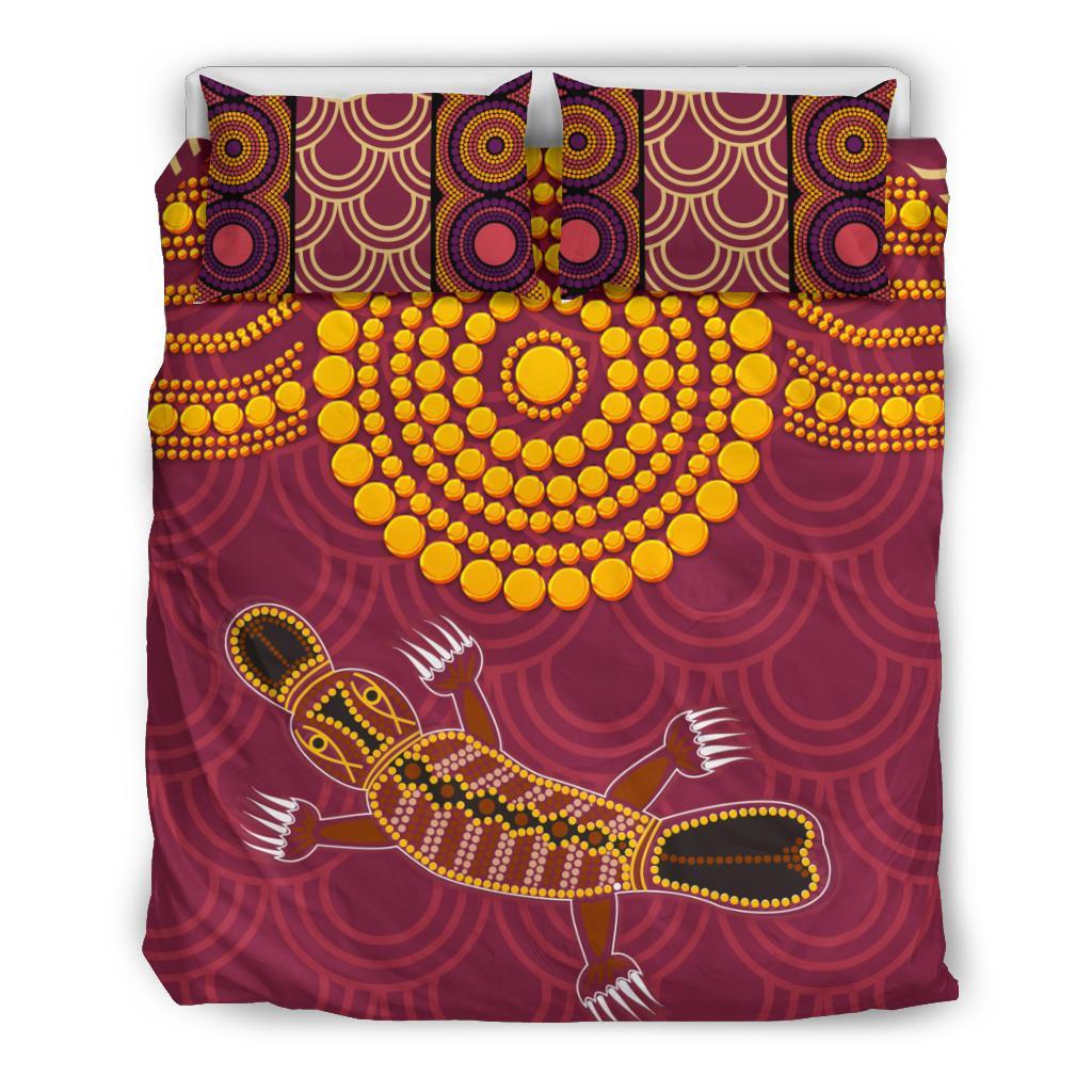 Aboriginal Bedding Set - Aboriginal Platypus - Vibe Hoodie Shop