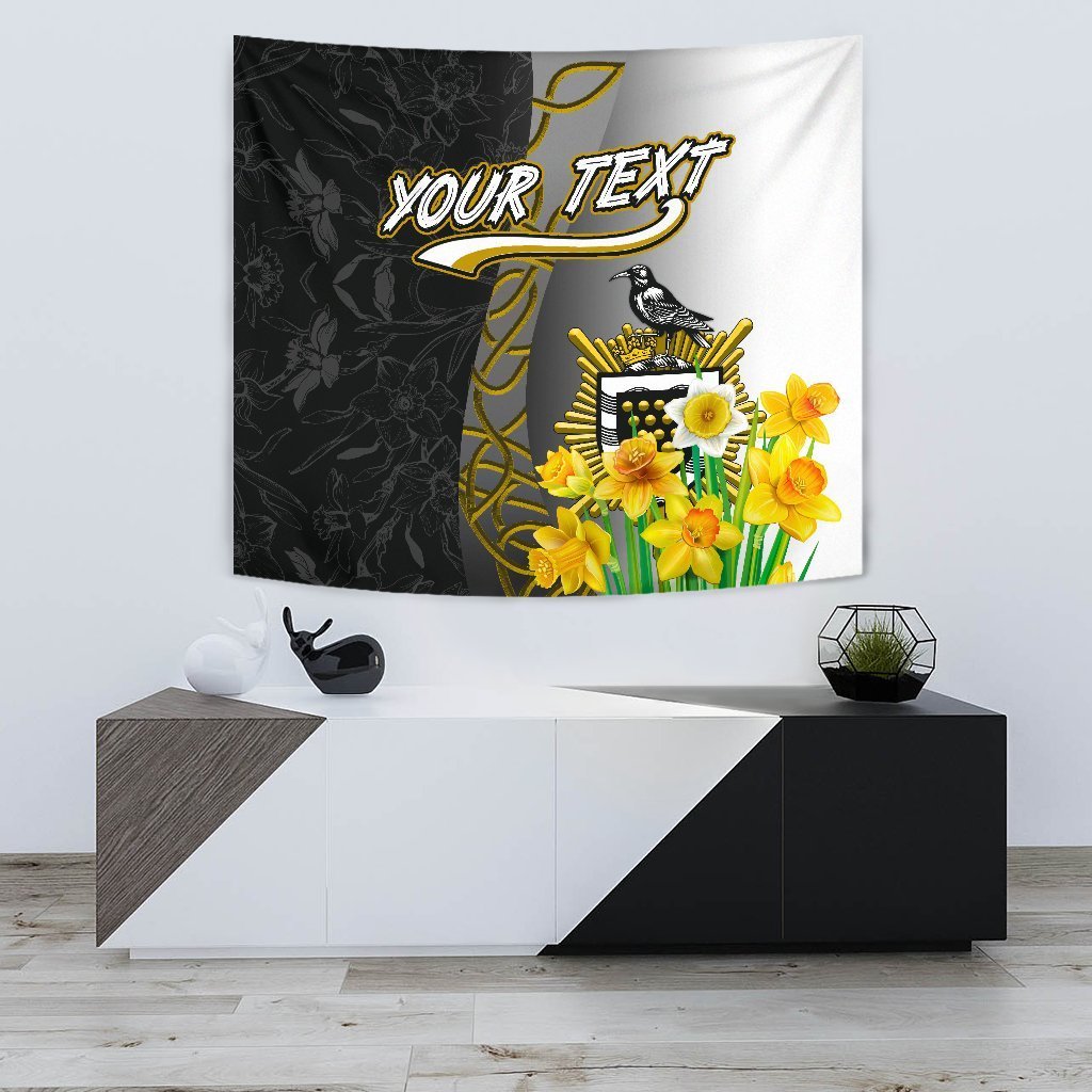 Cornwall Celtic Custom Personalised Tapestry - Daffodil With Seal - Vibe Hoodie Shop