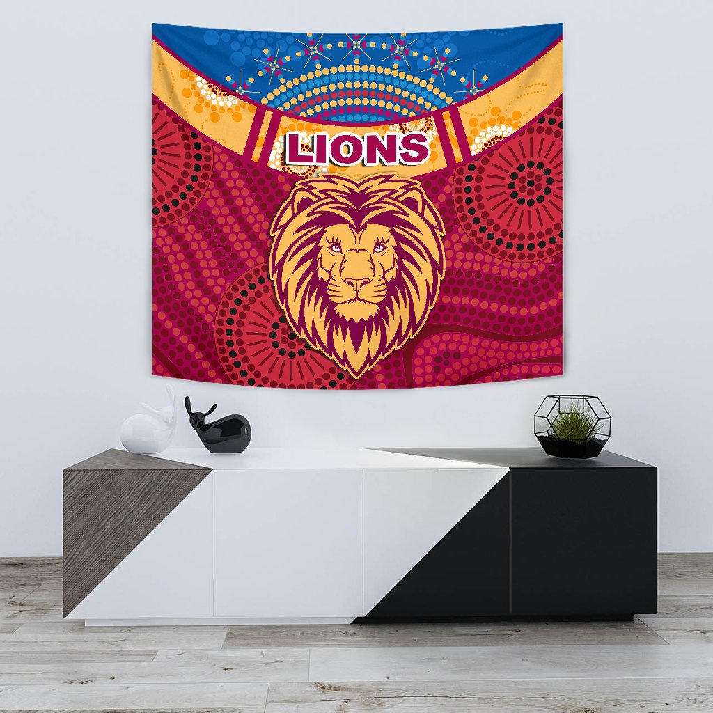 Brisbane Indigenous Tapestry Proud Lions - Vibe Hoodie Shop