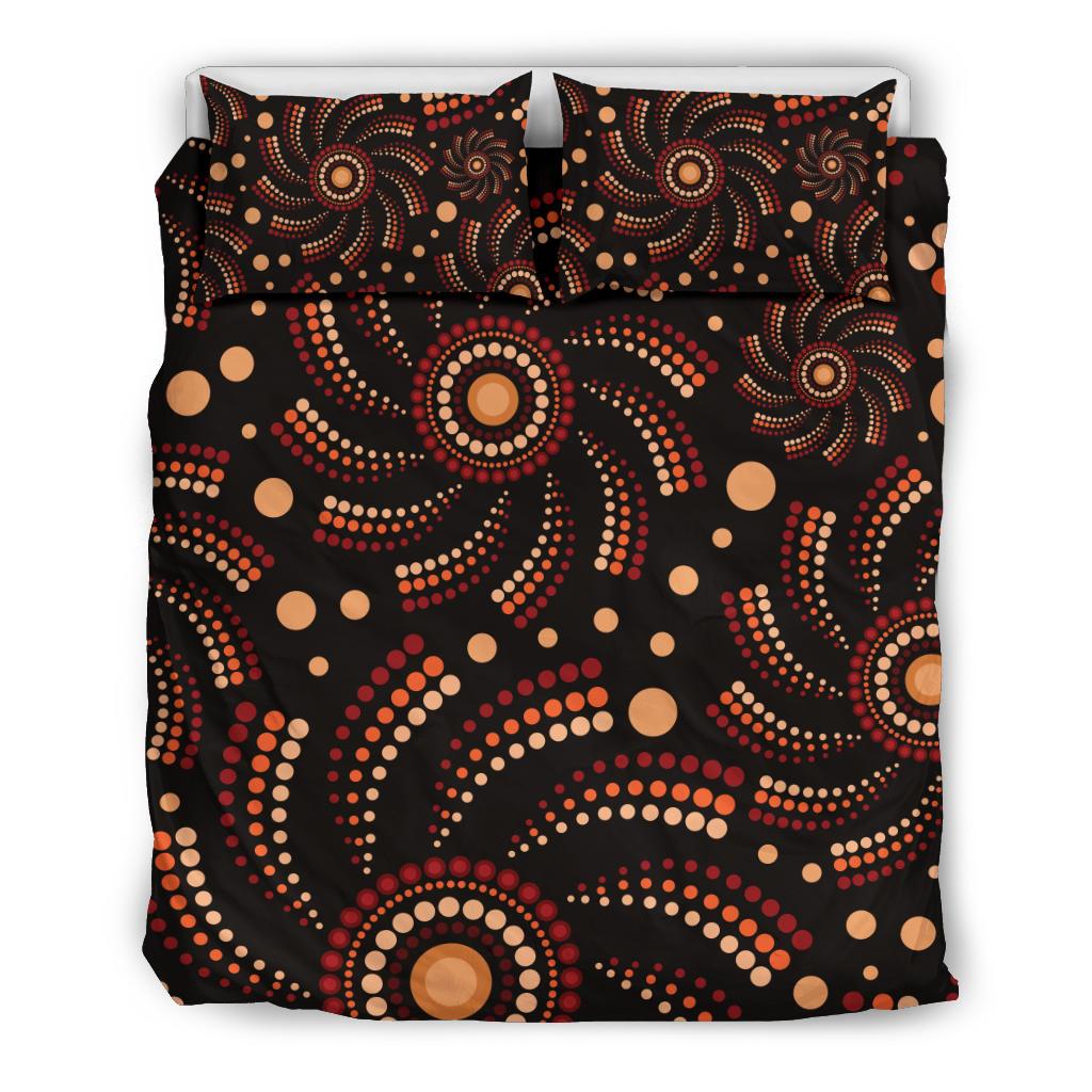 Aboriginal Bedding Set, Aboriginal Circle Dot Painting Patterns - Vibe Hoodie Shop