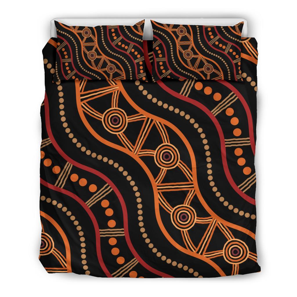 Aboriginal Bedding Set, Indigenous Patterns Ver05 - Vibe Hoodie Shop