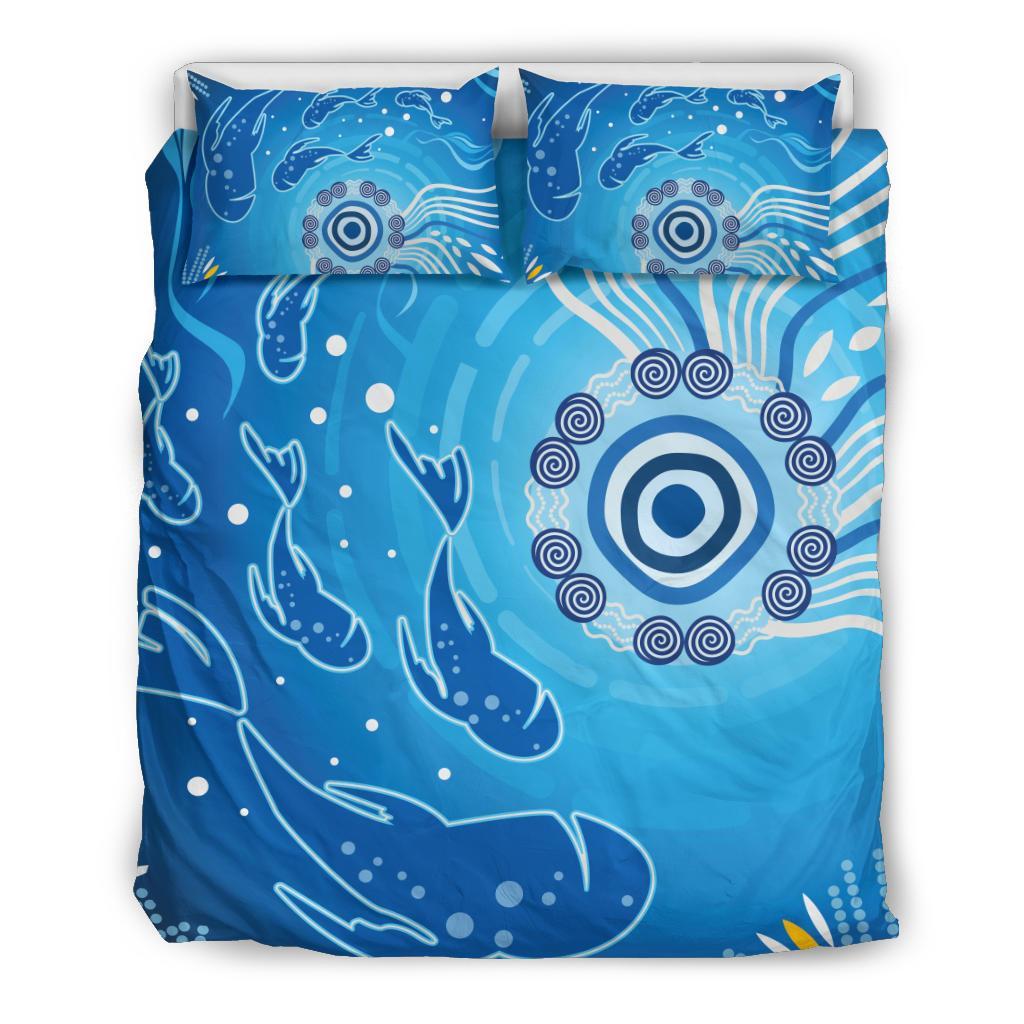 Aboriginal Bedding Set, Indigenous Ocean Fishing - Vibe Hoodie Shop