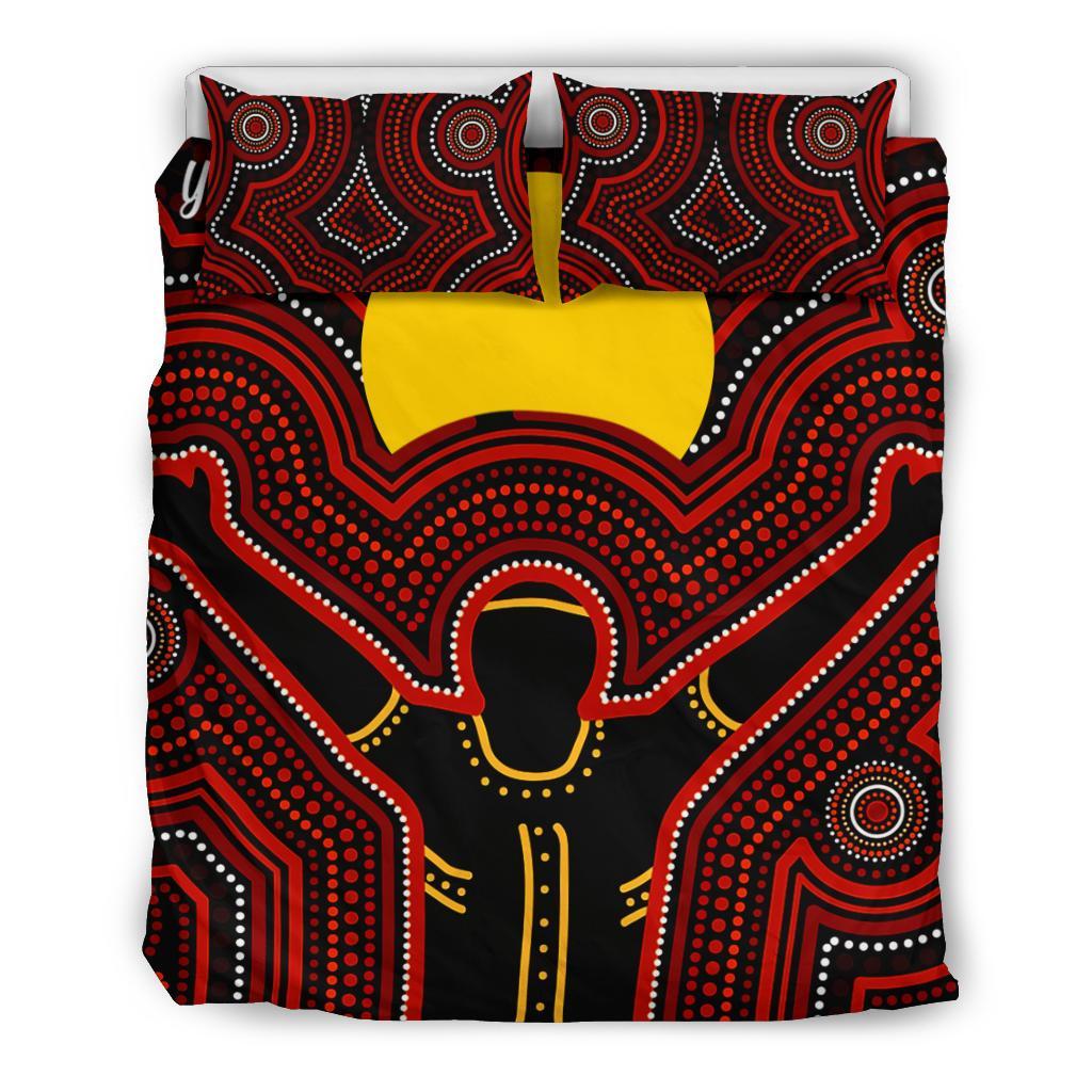 Aboriginal Personalised Bedding Set - The Sun Always Shines - Vibe Hoodie Shop