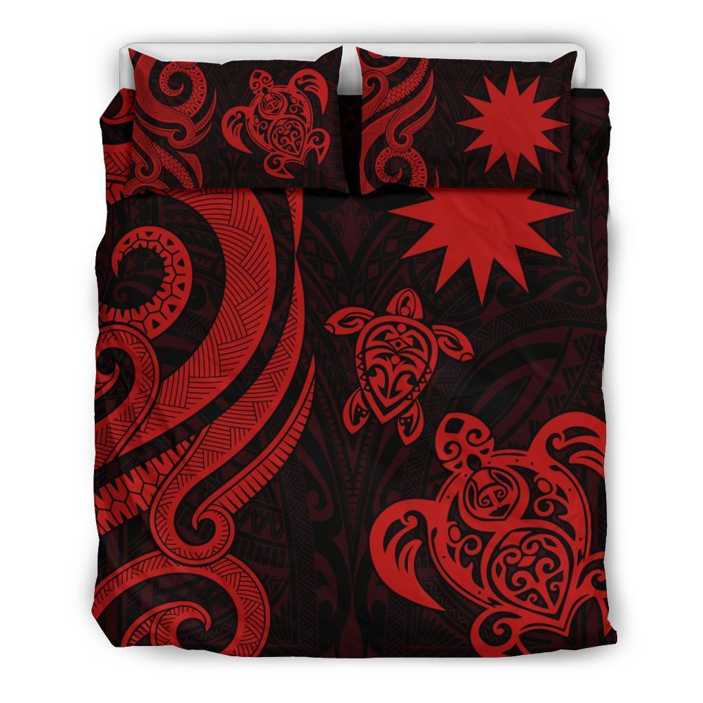 Nauru Bedding Set - Red Tentacle Turtle - Vibe Hoodie Shop