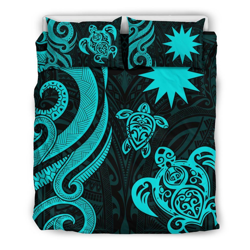 Nauru Bedding Set - Turquoise Tentacle Turtle - Vibe Hoodie Shop