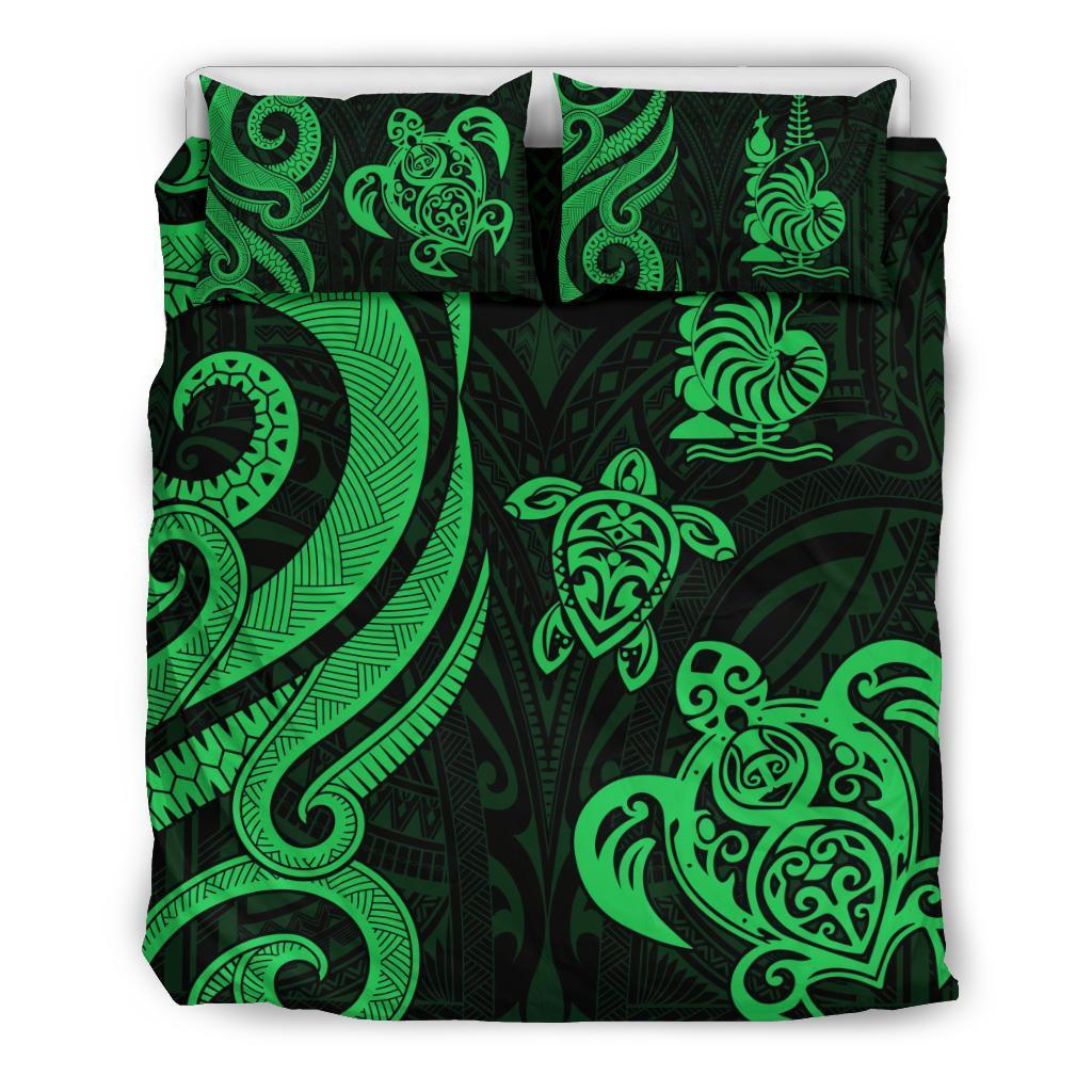 New Caledonia Bedding Set - Green Tentacle Turtle - Vibe Hoodie Shop