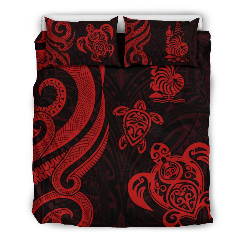 New Caledonia Bedding Set - Red Tentacle Turtle - Vibe Hoodie Shop