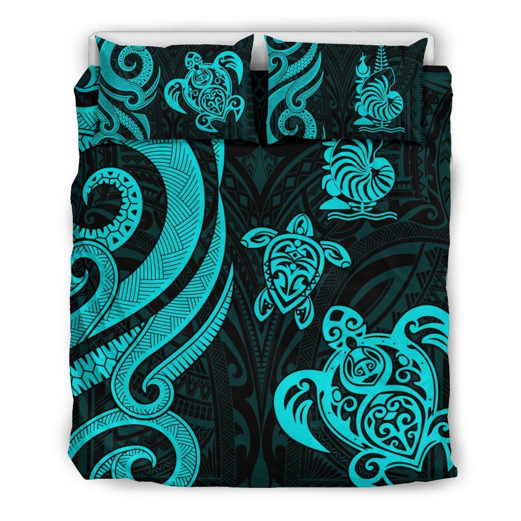 New Caledonia Bedding Set - Turquoise Tentacle Turtle - Vibe Hoodie Shop