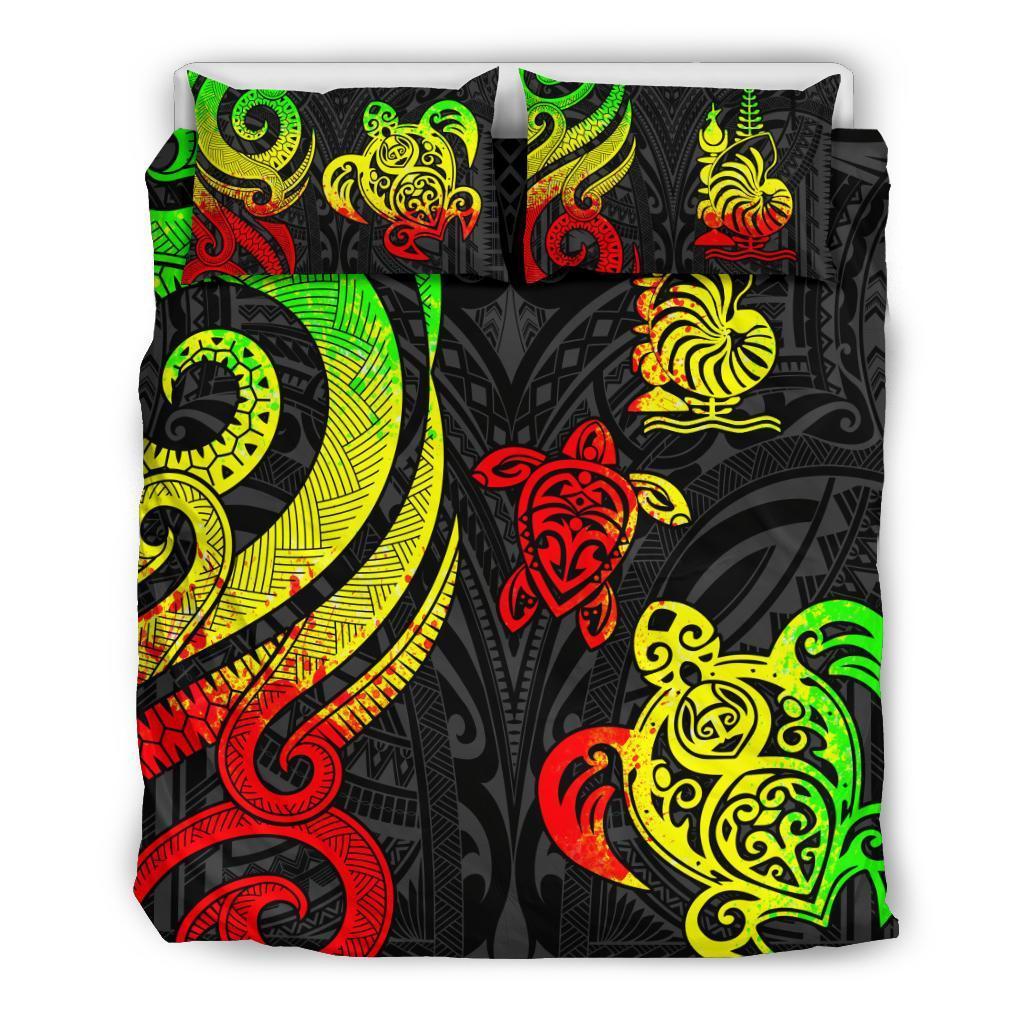 New Caledonia Bedding Set - Reggae Tentacle Turtle - Vibe Hoodie Shop