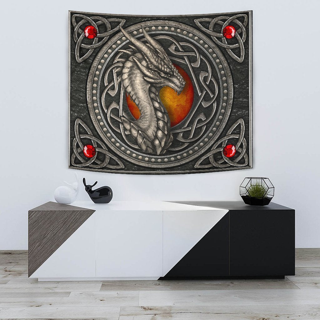 Celtic Dragon With Celtic Knot Tapestry - Vibe Hoodie Shop