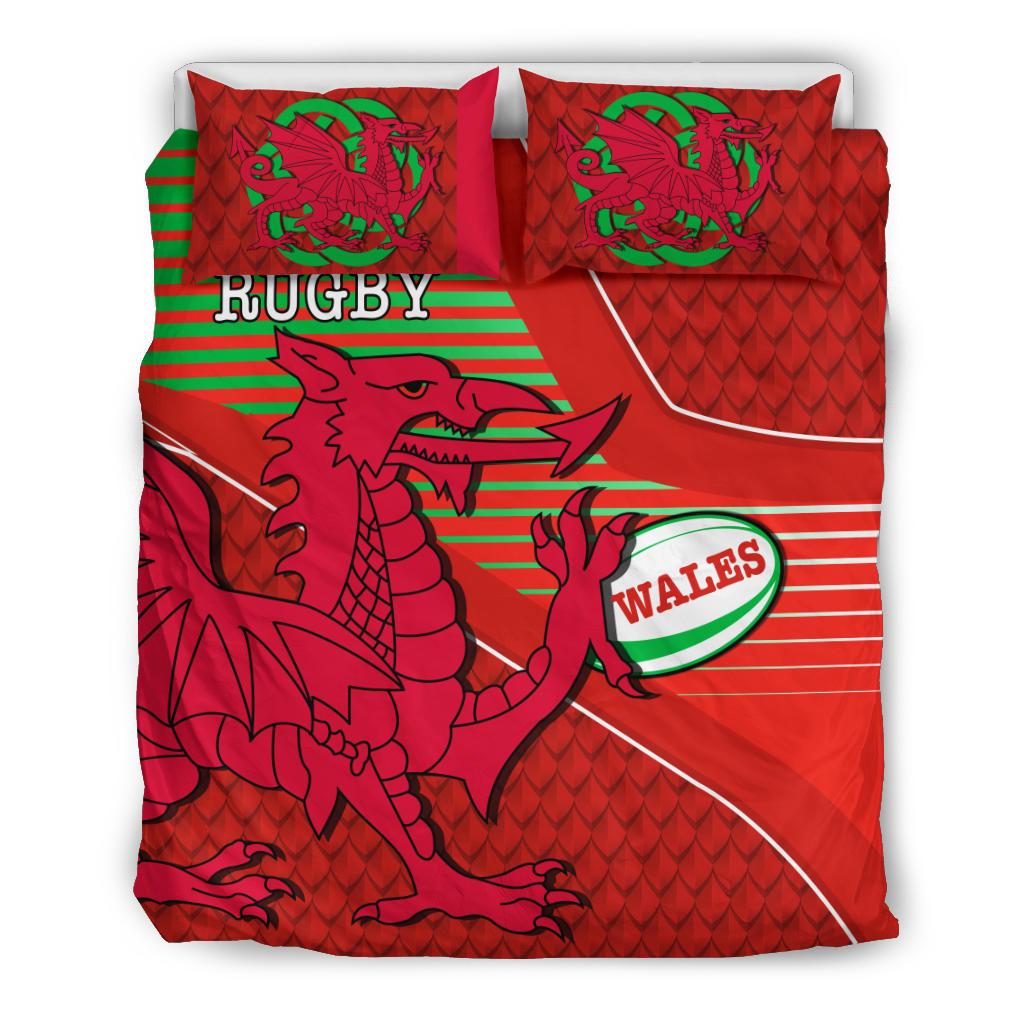Wales Rugby Bedding Set Dragon Special - CYMRU - Vibe Hoodie Shop