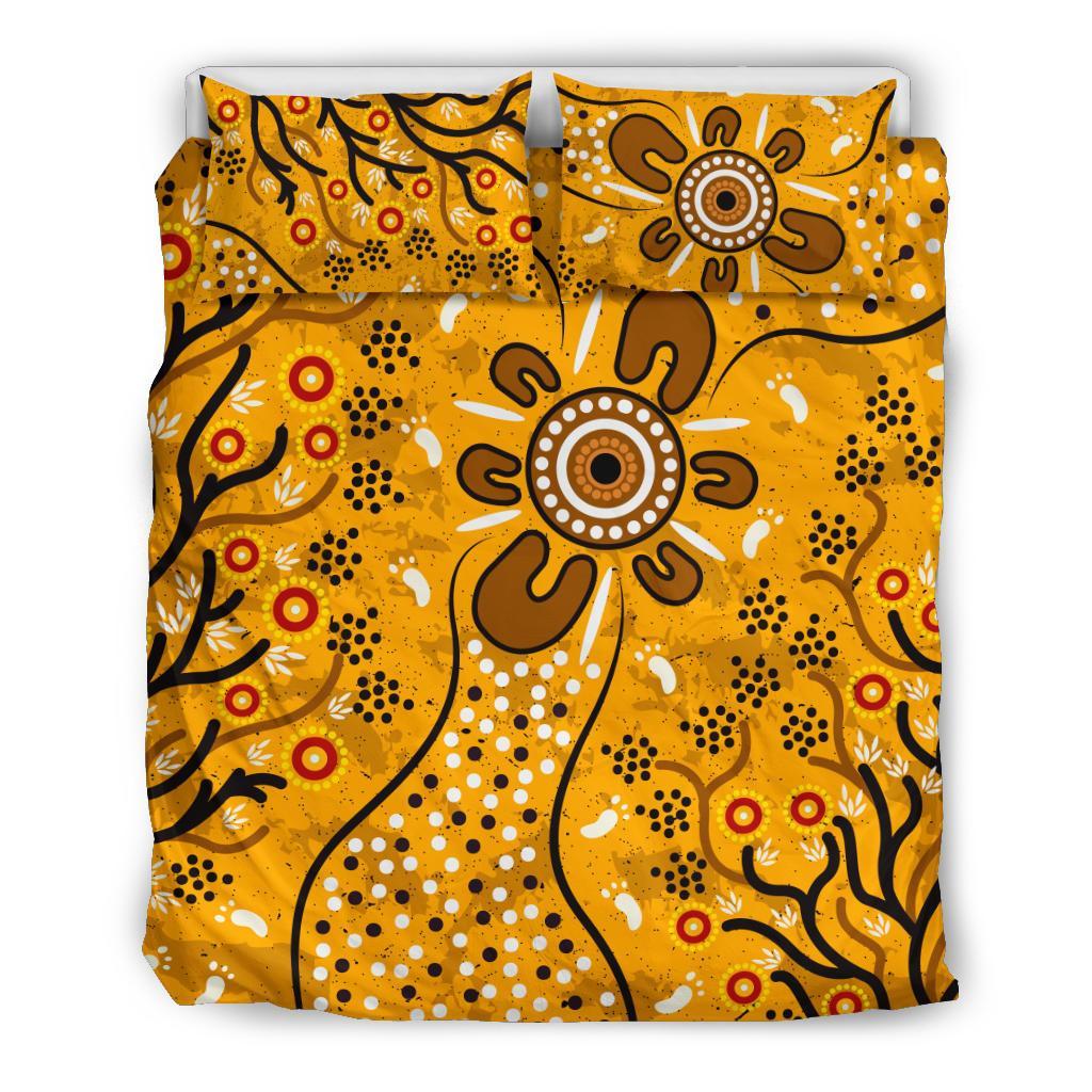 Bedding Set - Aboriginal Art In Spring Style - Vibe Hoodie Shop