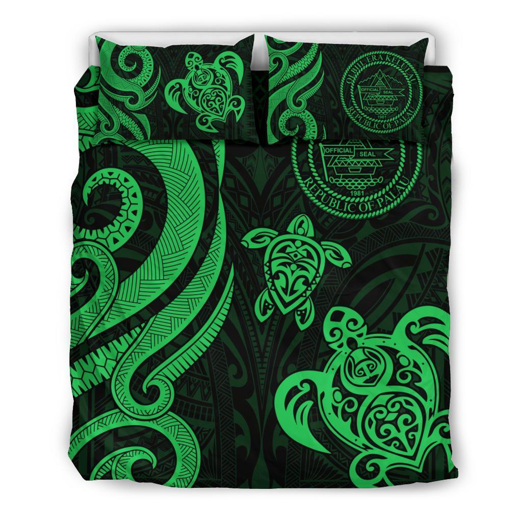 Palau Bedding Set - Green Tentacle Turtle - Vibe Hoodie Shop