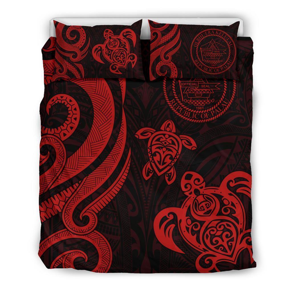 Palau Bedding Set - Red Tentacle Turtle - Vibe Hoodie Shop