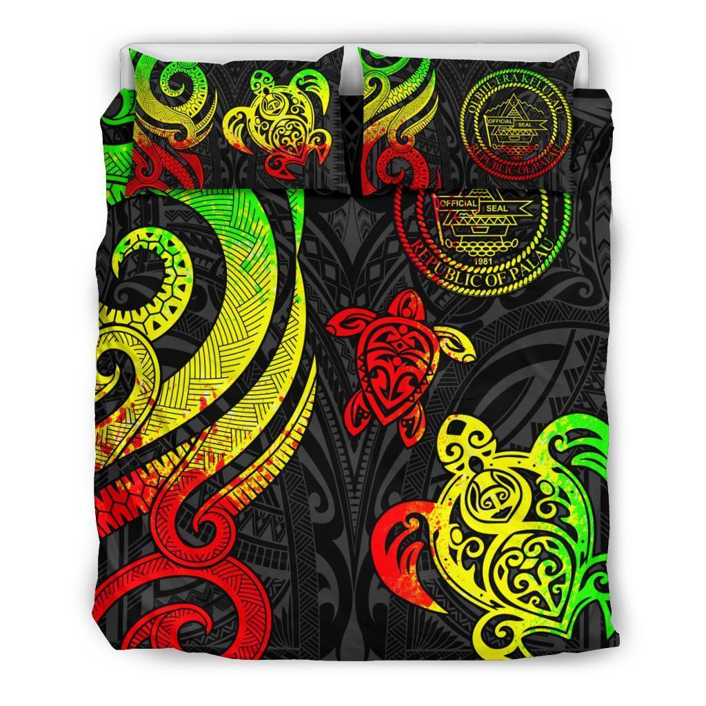 Palau Bedding Set - Reggae Tentacle Turtle - Vibe Hoodie Shop
