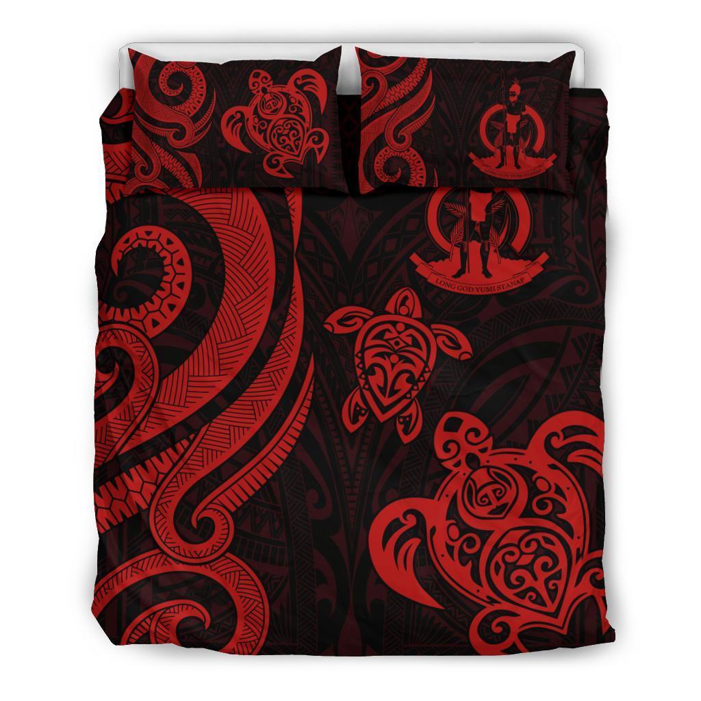 Vanuatu Bedding Set - Red Tentacle Turtle - Vibe Hoodie Shop