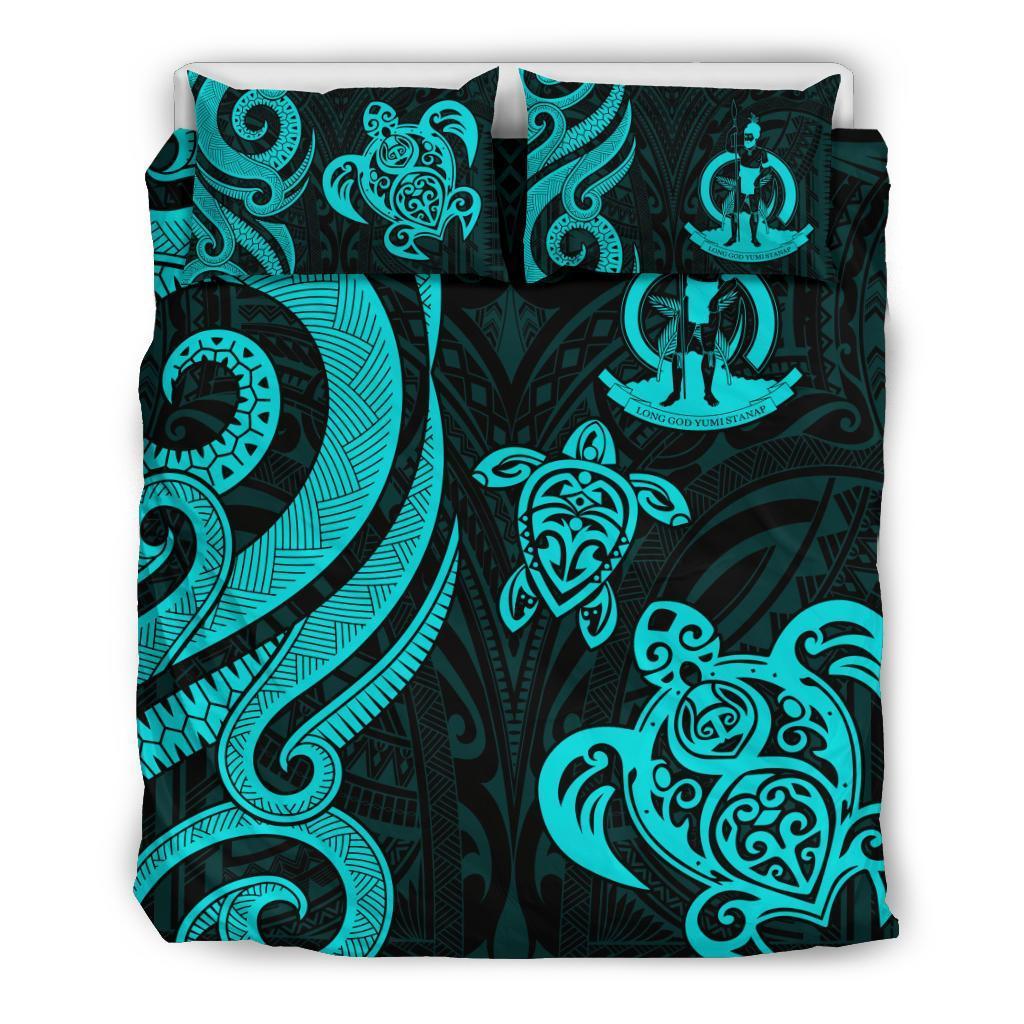 Vanuatu Bedding Set - Turquoise Tentacle Turtle - Vibe Hoodie Shop