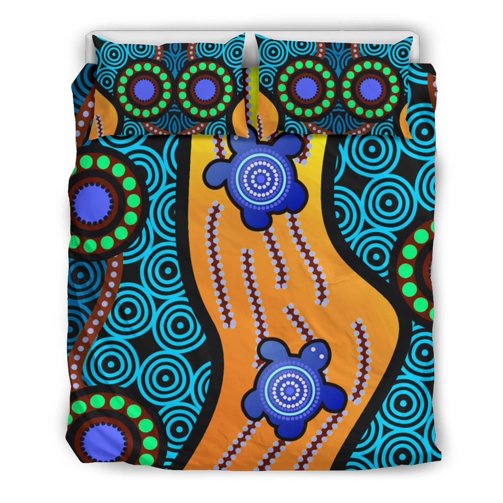 Bedding Set - Aboriginal Turtle - Vibe Hoodie Shop