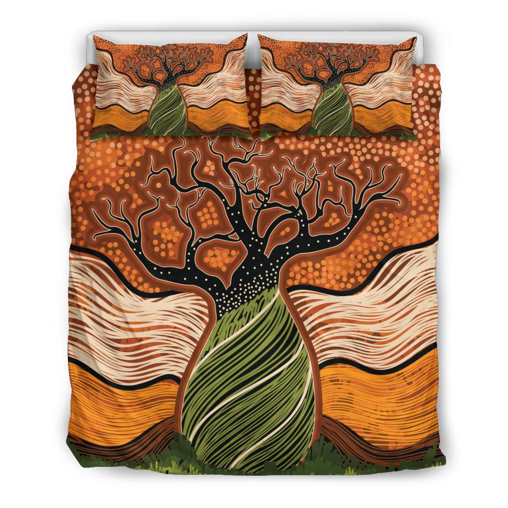 Aboriginal Bedding Set - Indigenous Tree - Vibe Hoodie Shop