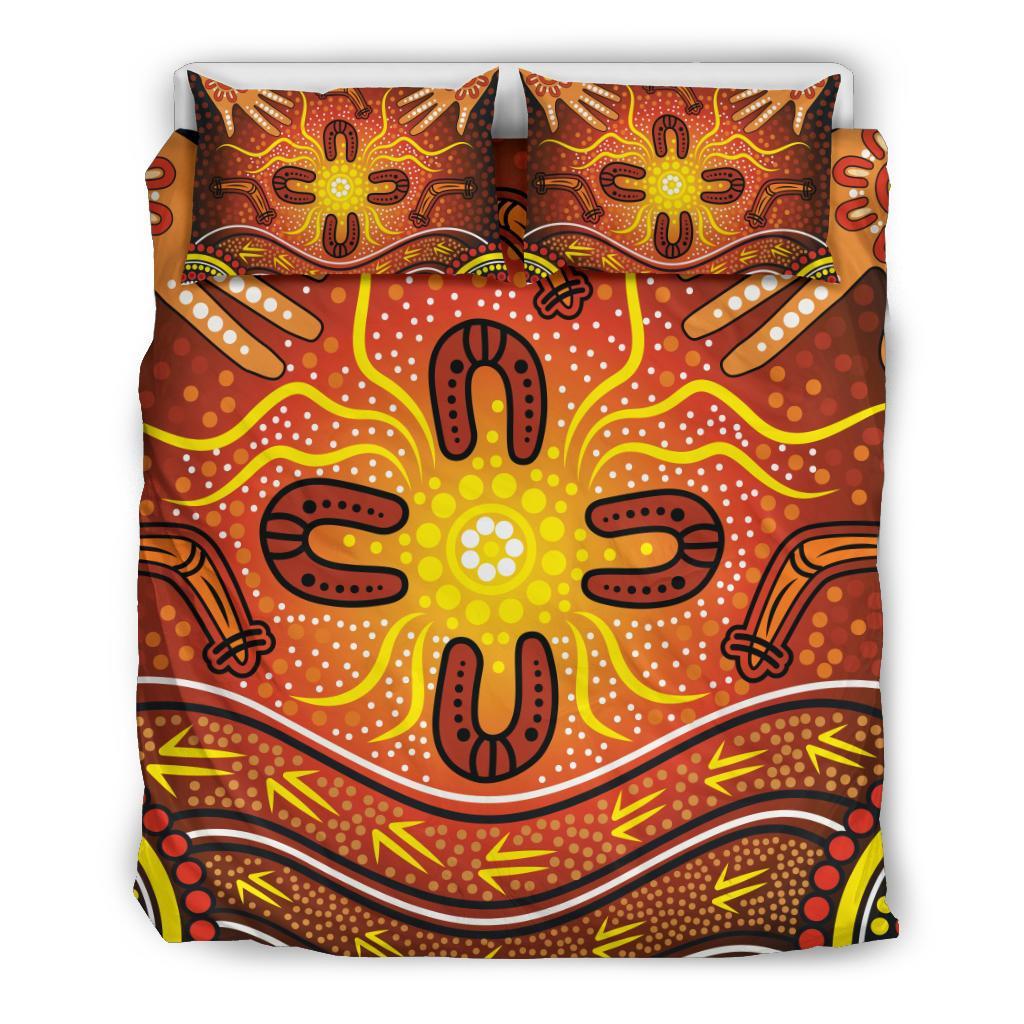 Aboriginal Bedding Set - Indigenous Patterns Ver10 - Vibe Hoodie Shop