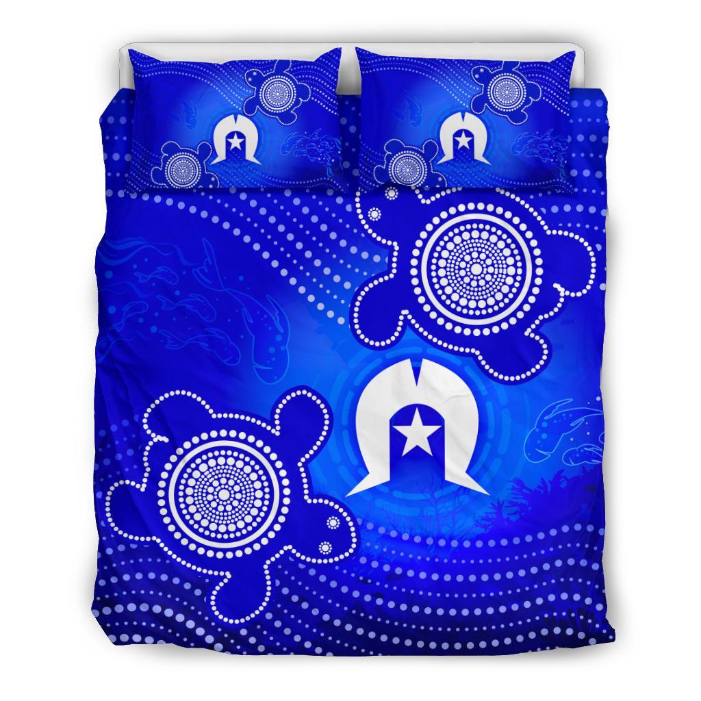 Torres Strait Islanders Bedding Set - Torres Symbol With Turtle - Vibe Hoodie Shop