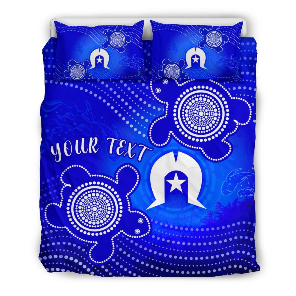 Custom Torres Strait Islanders Bedding Set - Torres Symbol With Indigenous Turtle - Vibe Hoodie Shop