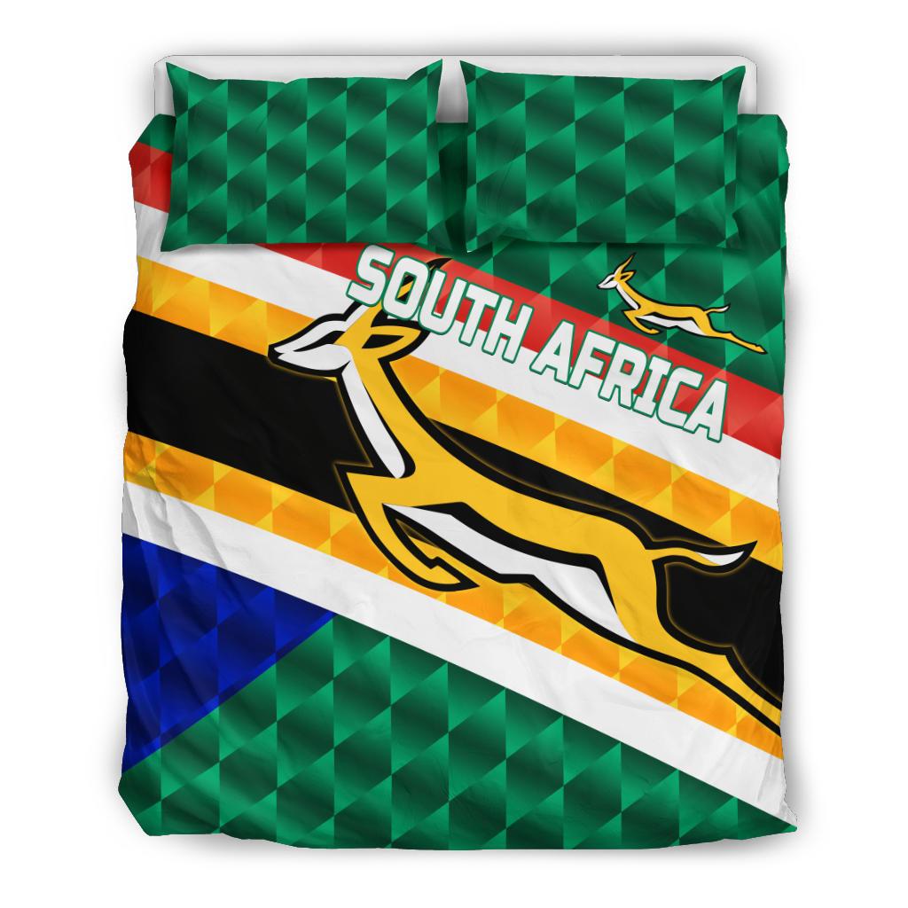 South Africa Bedding Set Springboks Rugby Sporty Style - Vibe Hoodie Shop