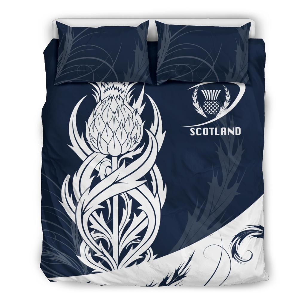 Scottish Rugby Bedding Set Thistle Vibes - Navy - Vibe Hoodie Shop