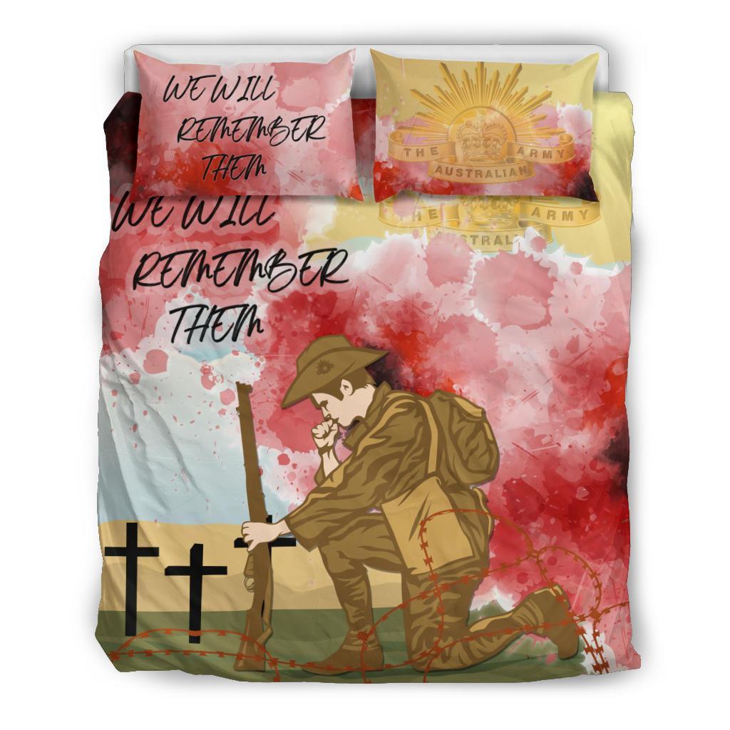 ANZAC Day Bedding Set - We Will Remember Them - Vibe Hoodie Shop