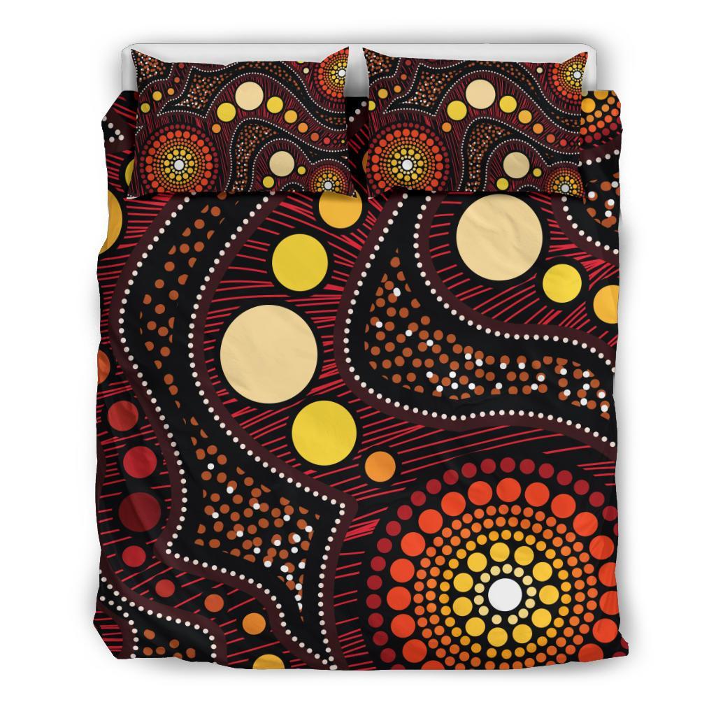 Aboriginal Bedding Set - Aboriginal Art Ver01 - Vibe Hoodie Shop