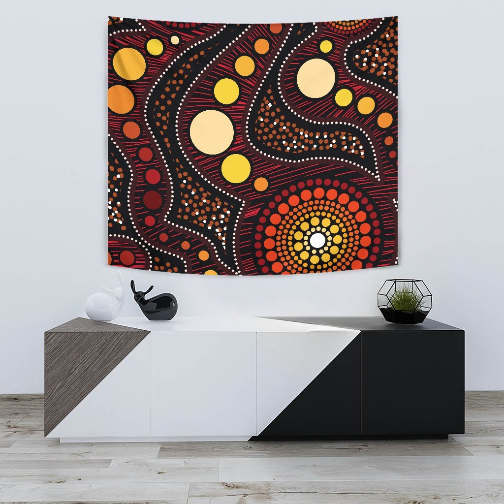 Aboriginal Tapestry - Aboriginal Art Ver01 - Vibe Hoodie Shop