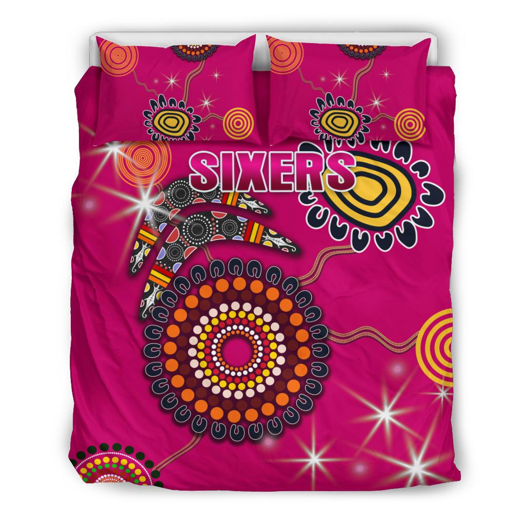 Sydney Bedding Set Sixers Indigenous - Magenta - Vibe Hoodie Shop