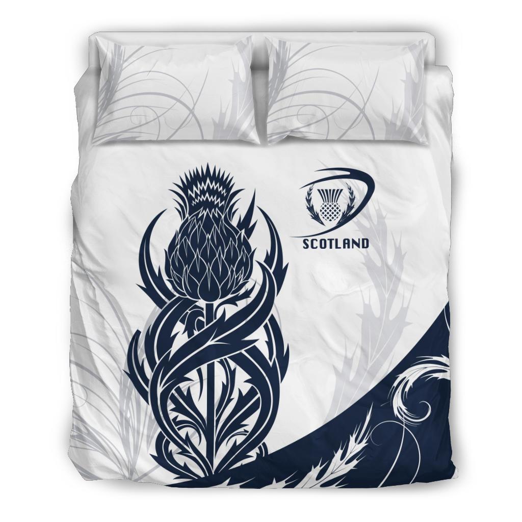 Scottish Rugby Bedding Set Thistle Vibes - White - Vibe Hoodie Shop