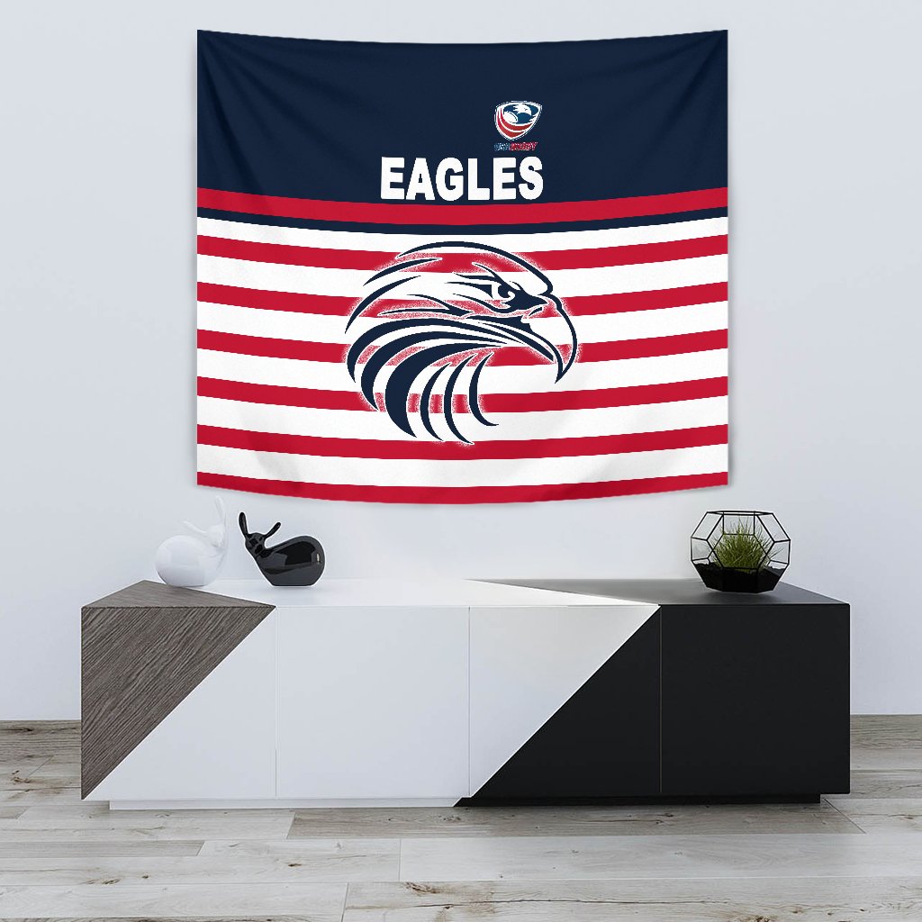 USA Rugby Tapestry Eagles Simple Style - Navy - Vibe Hoodie Shop